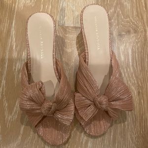 Cute pink metallic heels